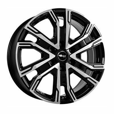 Llanta de aluminio Brock Mmda08 8.5x20 ET40 6x139.7 67.1 (Gris, Negro) · Mitsubishi Pajero
