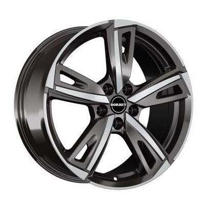 Llanta Borbet BU1 7.5x17 ET50 5x100 57.1 (Antracita, Brillante, Pulido) · Seat Ibiza
