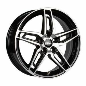 Llanta de aluminio DBV 5DS 005 6.5x16 ET38 5x100 60.1 (Negro) · Toyota Yaris