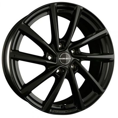 Borbet Design V Llanta de aluminio Borbet Design V 7x16 ET48 5x112 57.1 (Brillante, Negro) · Audi A3
