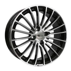 Llanta de aluminio Brock B24 7x17 ET35 4x98 58.1 (Gris, Negro) · Fiat 500