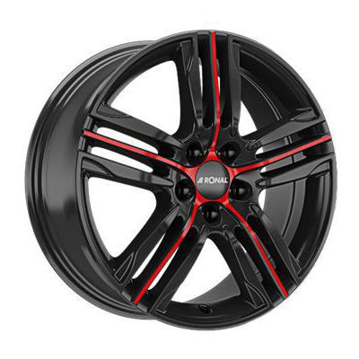 Llanta de aluminio Ronal R57 MCR 7.5x18 ET24 4x108 76 (Negro, Rojo) · DS DS5