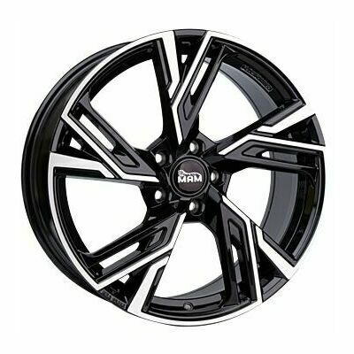 Llanta de aluminio MAM RS5 7.5x17 ET45 5x112 66.6 (Negro, Pulido) · Seat Leon