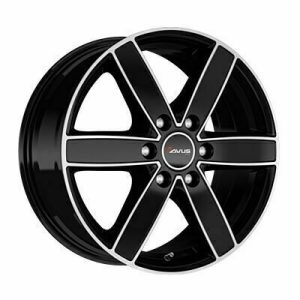 Llanta de aluminio Avus AC-V61 7.5x17 ET38 6x139.7 67.1 (Negro, Pulido) · Fiat Fullback