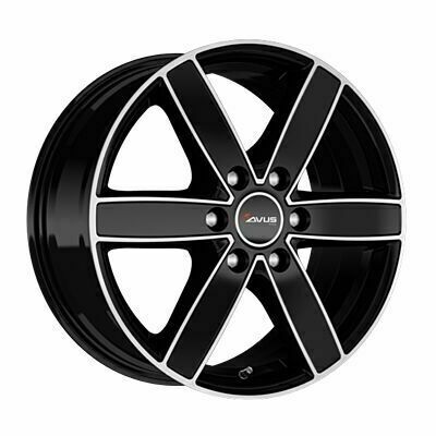Llanta de aluminio Avus AC-V61 8x18 ET30 6x139.7 100.1 (Negro, Pulido) · Ford Ranger