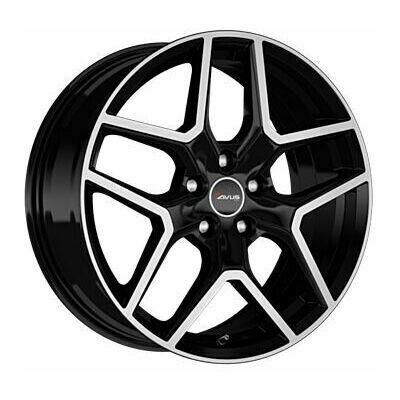 Llanta de aluminio Avus AC-519 7x17 ET35 5x110 65.1 (Negro, Pulido) · Alfa Romeo 159/Brera