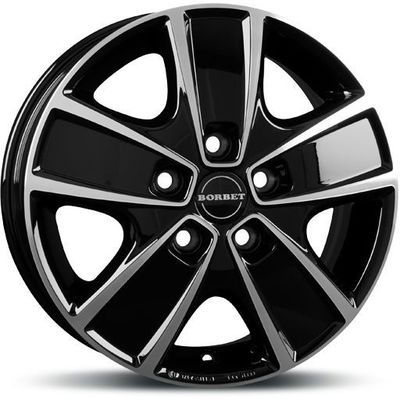 Llanta de aluminio Borbet CWG 6x16 ET68 5x130 71.1 (Negro, Pulido) · Citroën Jumper