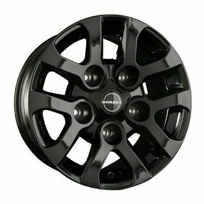 Llanta de aluminio Borbet LD 8x16 ET5 5x165.1 113 (Brillante, Negro) · Land Rover Defender