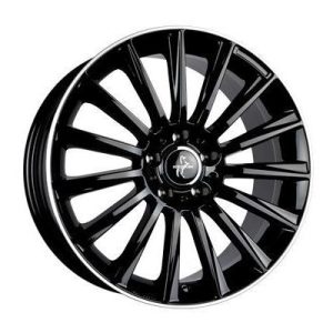 Llanta de aluminio Keskin KT18 7x17 ET38 5x112 66.6 (Negro, Pulido) · Volkswagen Tiguan