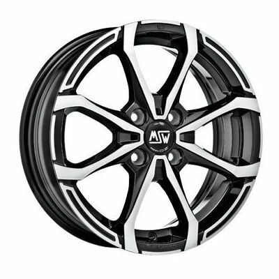 Llanta de aluminio MSW X4 6x16 ET40 4x100 63.3 (Brillante, Negro, Pulido) · Fiat Fiorino