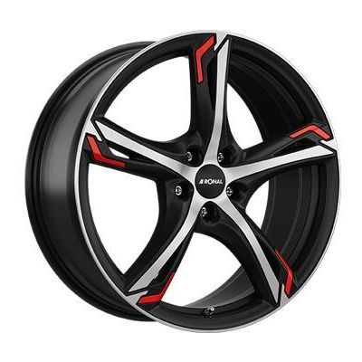 Llanta de aluminio Ronal R62 8x19 ET35 5x112 76 (Diamante, Mate, Negro, Rojo) · Mercedes Clase C