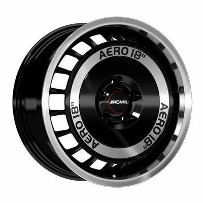 Llanta de aluminio Ronal R50 7.5x16 ET38 4x100 68 (Diamante, Negro) · Daewoo Espero