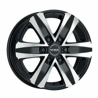 Llanta de aluminio MAK Stone 6 8x18 ET50 6x139.7 93.1 (Negro) · Ford Ranger