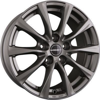 Borbet RE Llanta de aluminio Borbet RE 7.5x17 ET37 5x112 66.6 (Gris) · Seat Leon, Seat Ateca