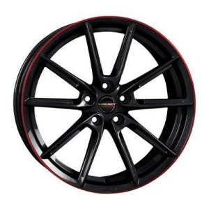 Llanta de aluminio Borbet Design LX 8x18 ET40 5x114.3 72.5 (Brillante, Negro, Rojo) · Toyota C-HR