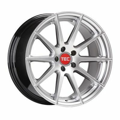 Llanta de aluminio TEC Speedwheels GT7 9.5x19 ET40 5x114.3 72.5 (Brillante, Gris, Plata) · Tesla Model Y