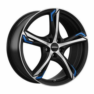 Llanta de aluminio Ronal R62 Blue 7.5x18 ET35 5x112 76 (Azul, Diamante, Mate, Negro) · Mercedes C-Coupé