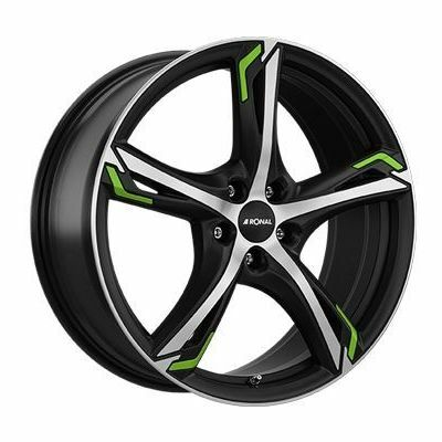 Llanta de aluminio Ronal R62 Green 7.5x18 ET35 5x112 76 (Diamante, Mate, Negro, Verde) · Mercedes C-Coupé