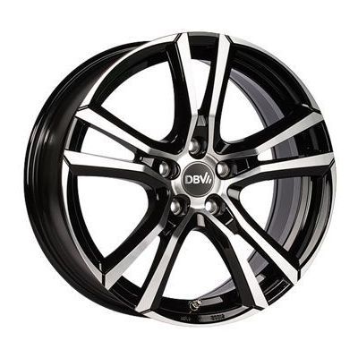 Llanta de aluminio DBV Andorra 6.5x16 ET40 5x100 63.3 (Negro, Pulido) · Seat Ibiza