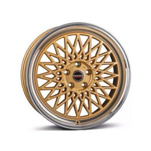 Llanta de aluminio Borbet B 7x17 ET25 4x100 64 (Oro, Pulido) · Volkswagen Corrado