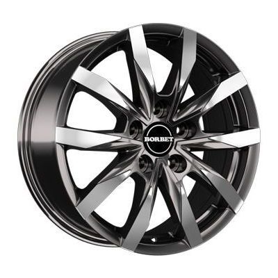 Llanta de aluminio Borbet Design CW5 7.5x18 ET45 5x108 72.5 (Antracita, Brillante, Pulido) · Citroën Campster